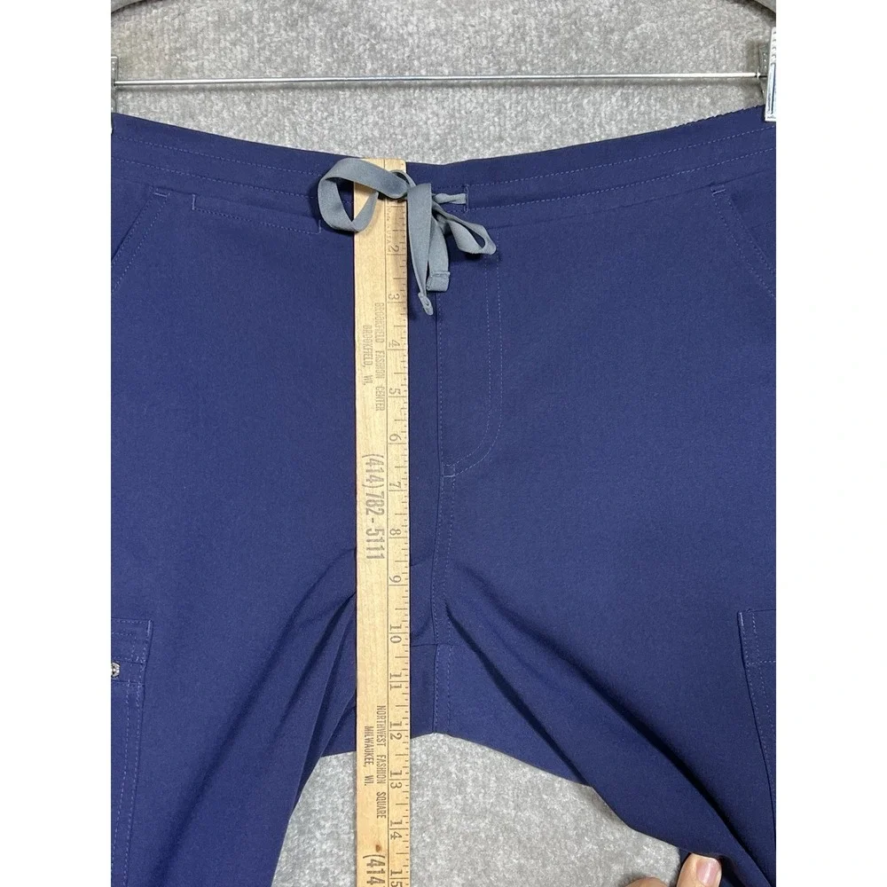 Figs Technical Yola High Rise Slim Scrub Pants Womens Sz Small Tall Blue Pockets